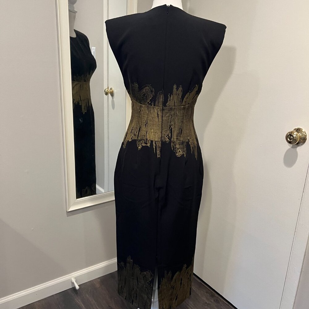 BCBGMaxAzria Black Maxi Dress with Gold Accent - Picture 10 of 14